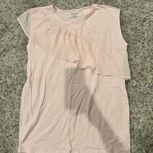 Motherhood Maternity Light Pink Ruffle Blouse